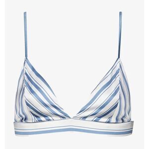 SER.O.YA Iris Silk Bralette blue stripe  NWT size XS